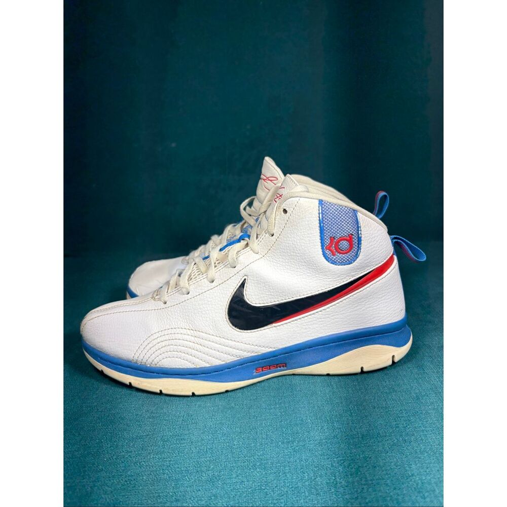 Nike Zoom KD 1 OKC Home White Blue Red Kevin Durant Basketball Shoes Men’s Size